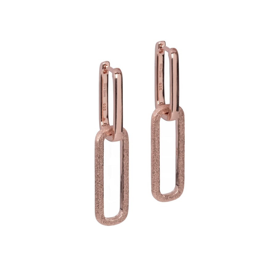 Metropolitan Rebel Earrings – Modern, Elegant Silver & Rose Gold by MyaMoon at www.brixbailey.com