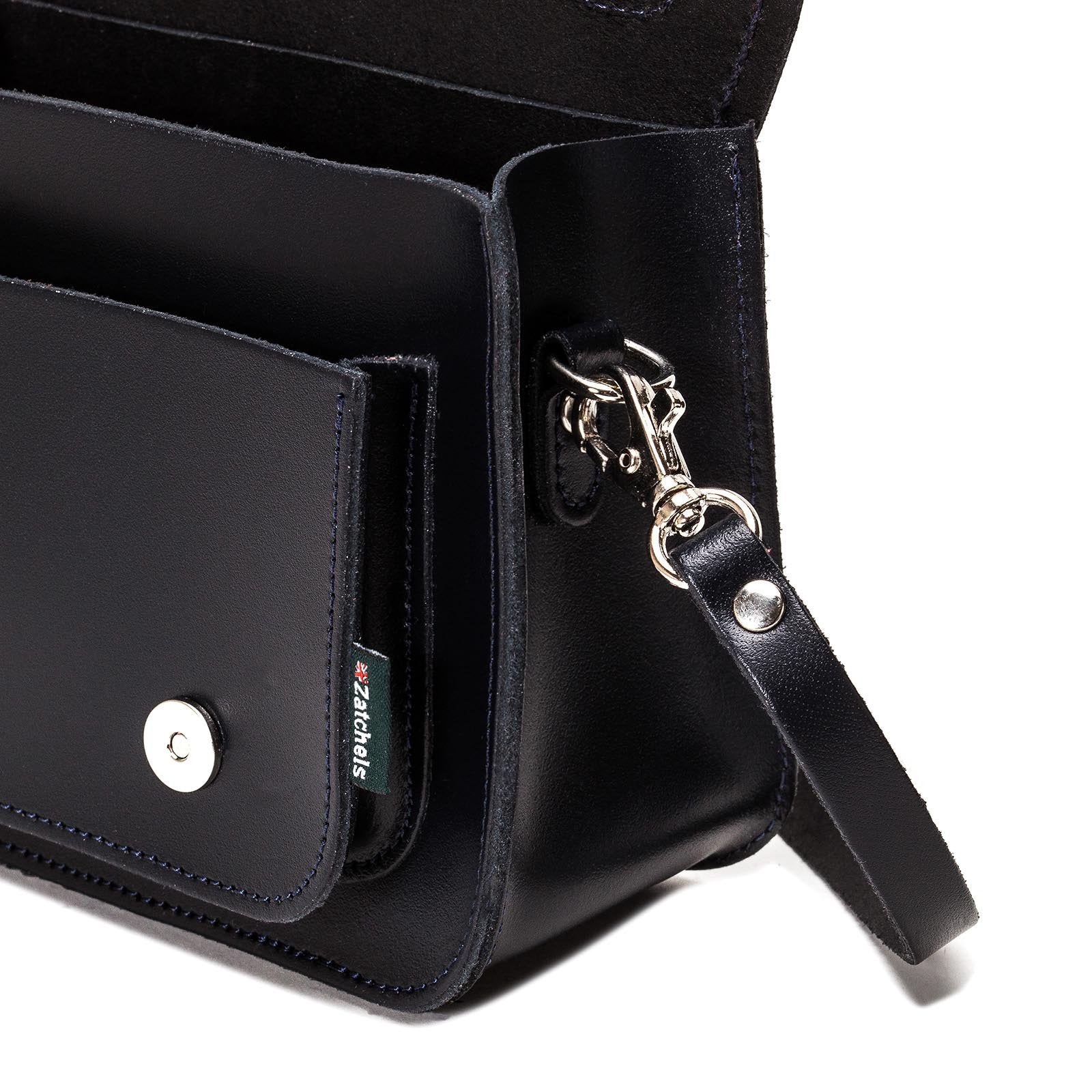 Handmade Leather Micro Satchel - Black