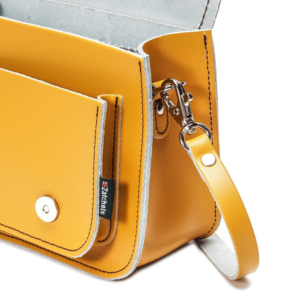 Handmade Leather Micro Satchel - Yellow Ochre