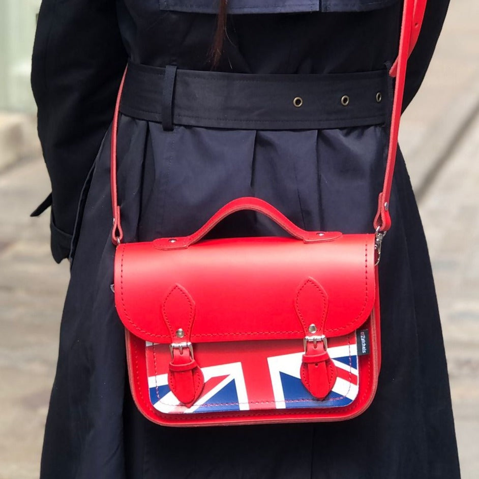 Union Jack Midi Satchel Pillar Box Red