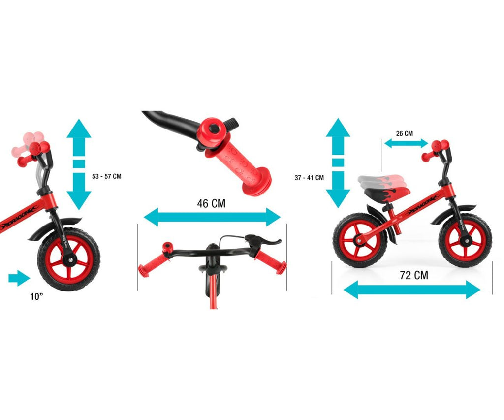 Discover the Joy of Riding with the Milly Mally Dragon Balance Bike - Safe, Adjustable & Durable by Milly Mally at www.brixbailey.com