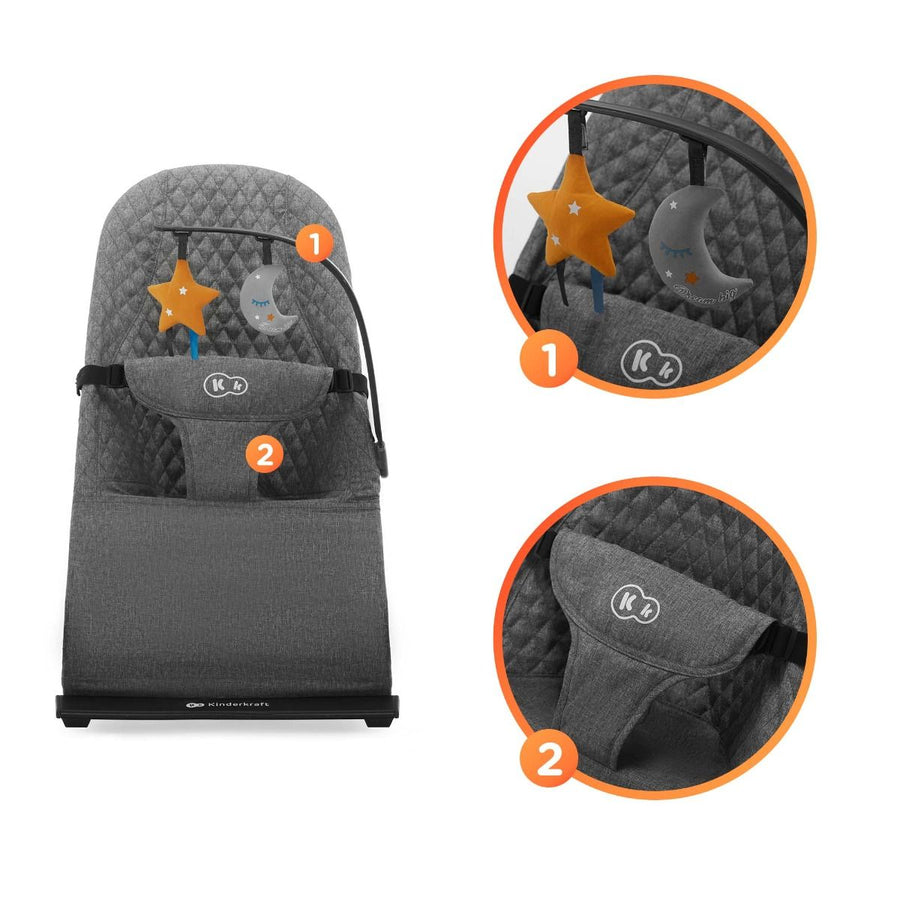 MIMI Baby Bouncer-Rocker – Soothes & Supports Natural Posture by Kinderkraft at www.brixbailey.com