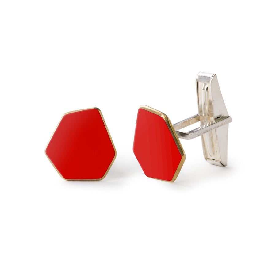 Elegant Brass & Silver Earrings – Lightweight 1.5cm Design by Lisa Kroeber Jewellery at www.brixbailey.com