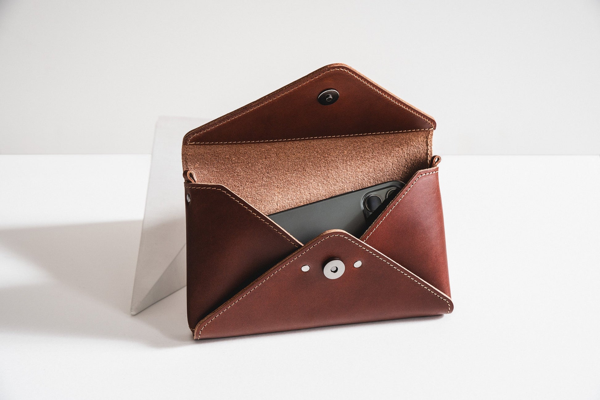 Mini Model Clutch with 3 Straps - Cognac