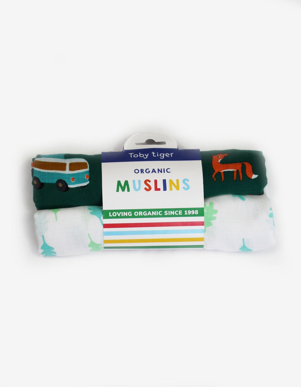 Organic Campervan Print Muslin 2 Pack