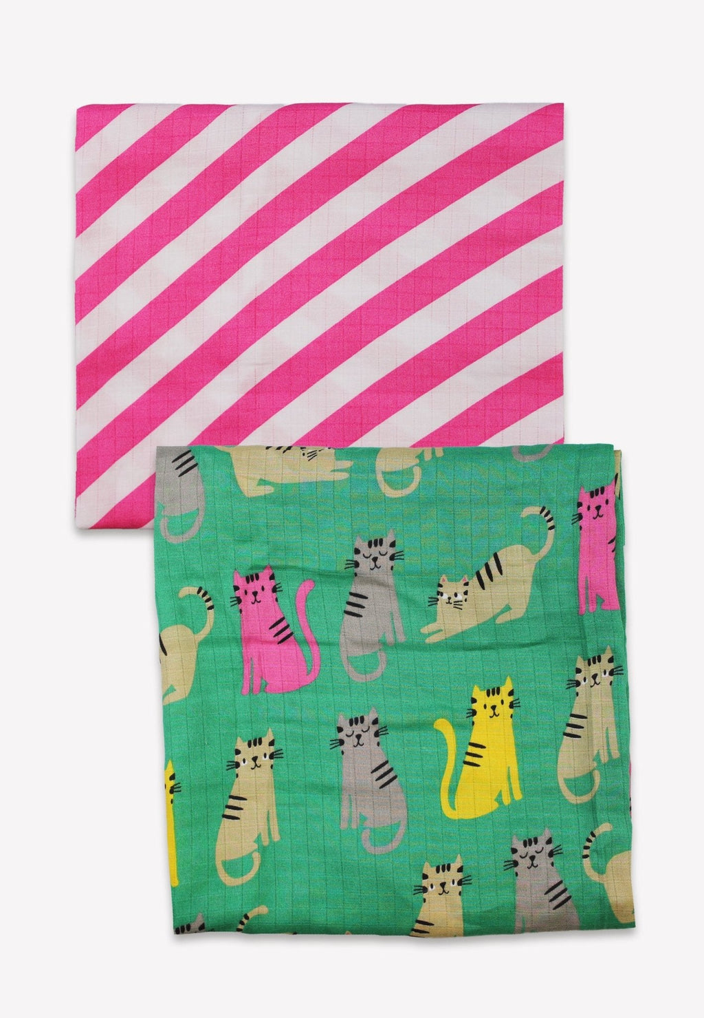 Organic Kitten Print Muslin 2 Pack
