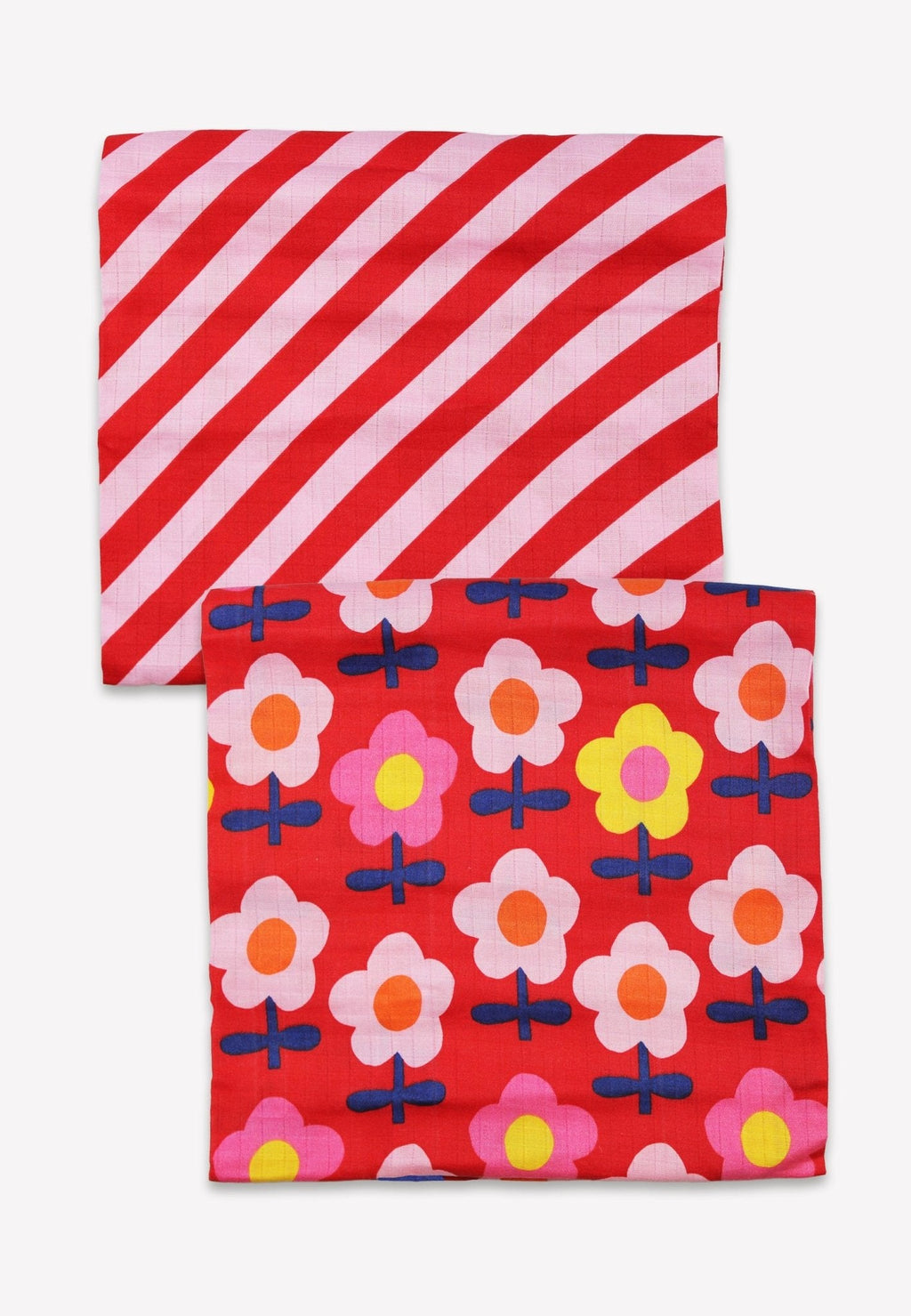 Organic Pink Flower Muslin 2 Pack