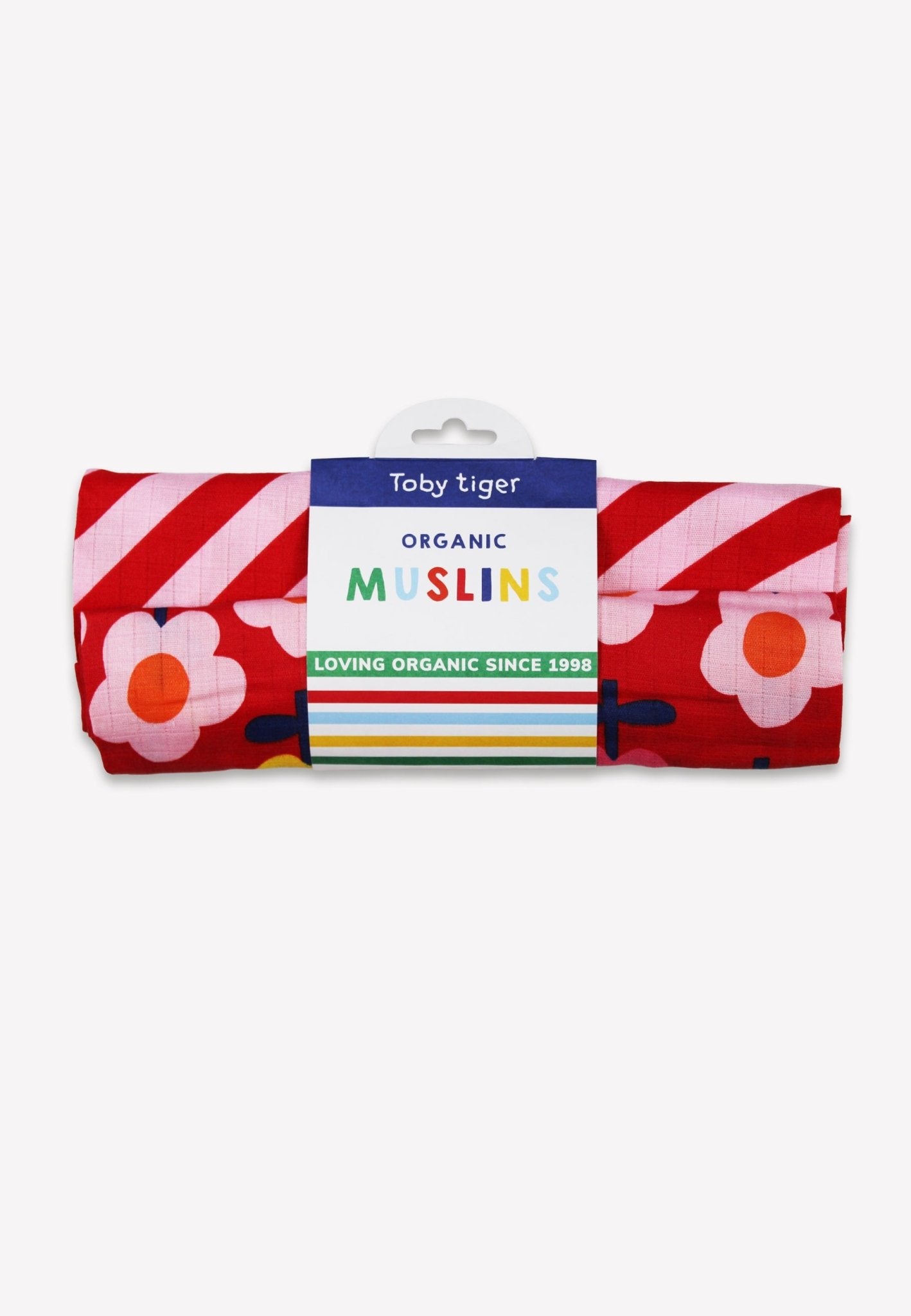 Organic Pink Flower Muslin 2 Pack