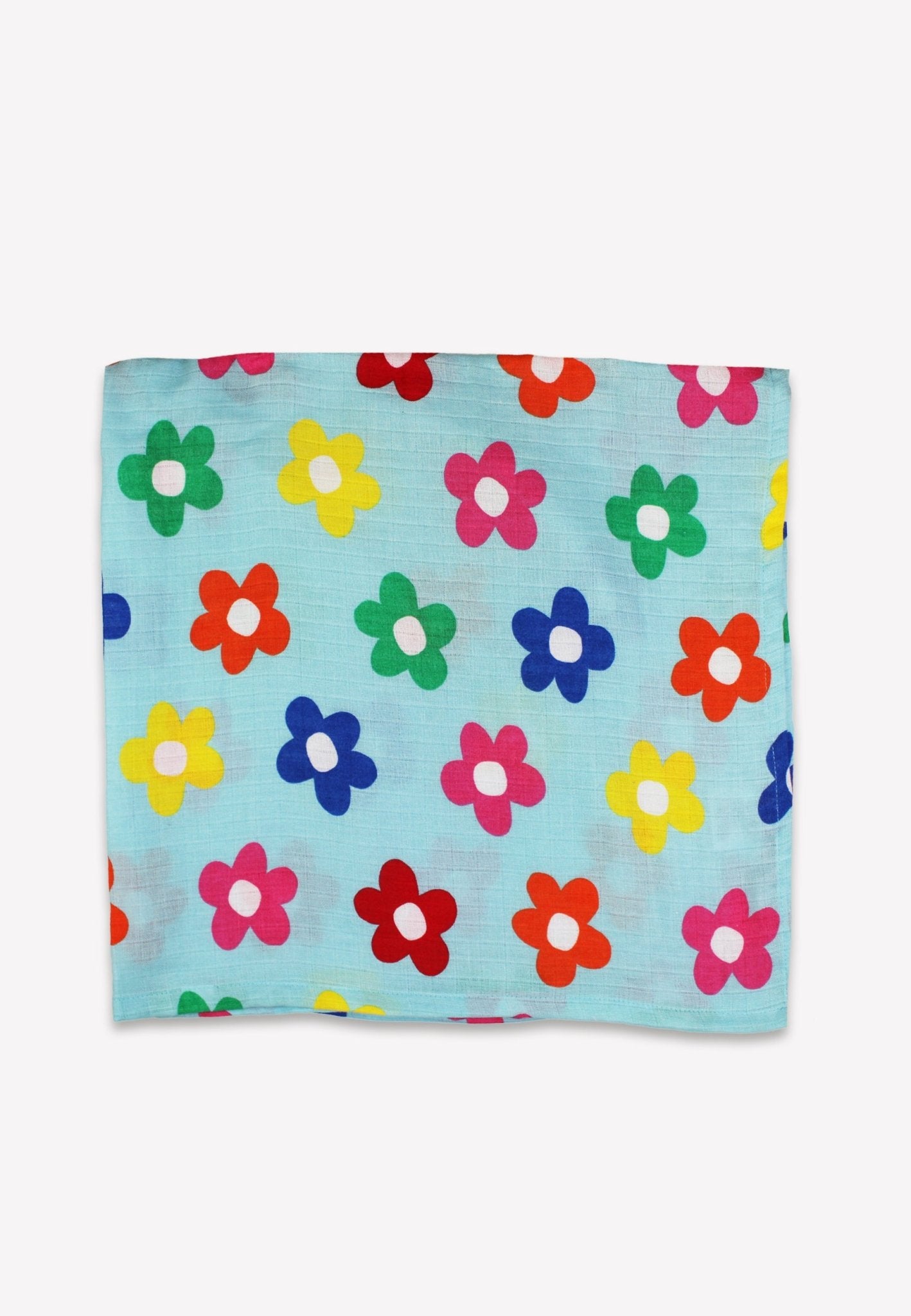 Organic Rainbow Bloom Print 2 Pack Muslins