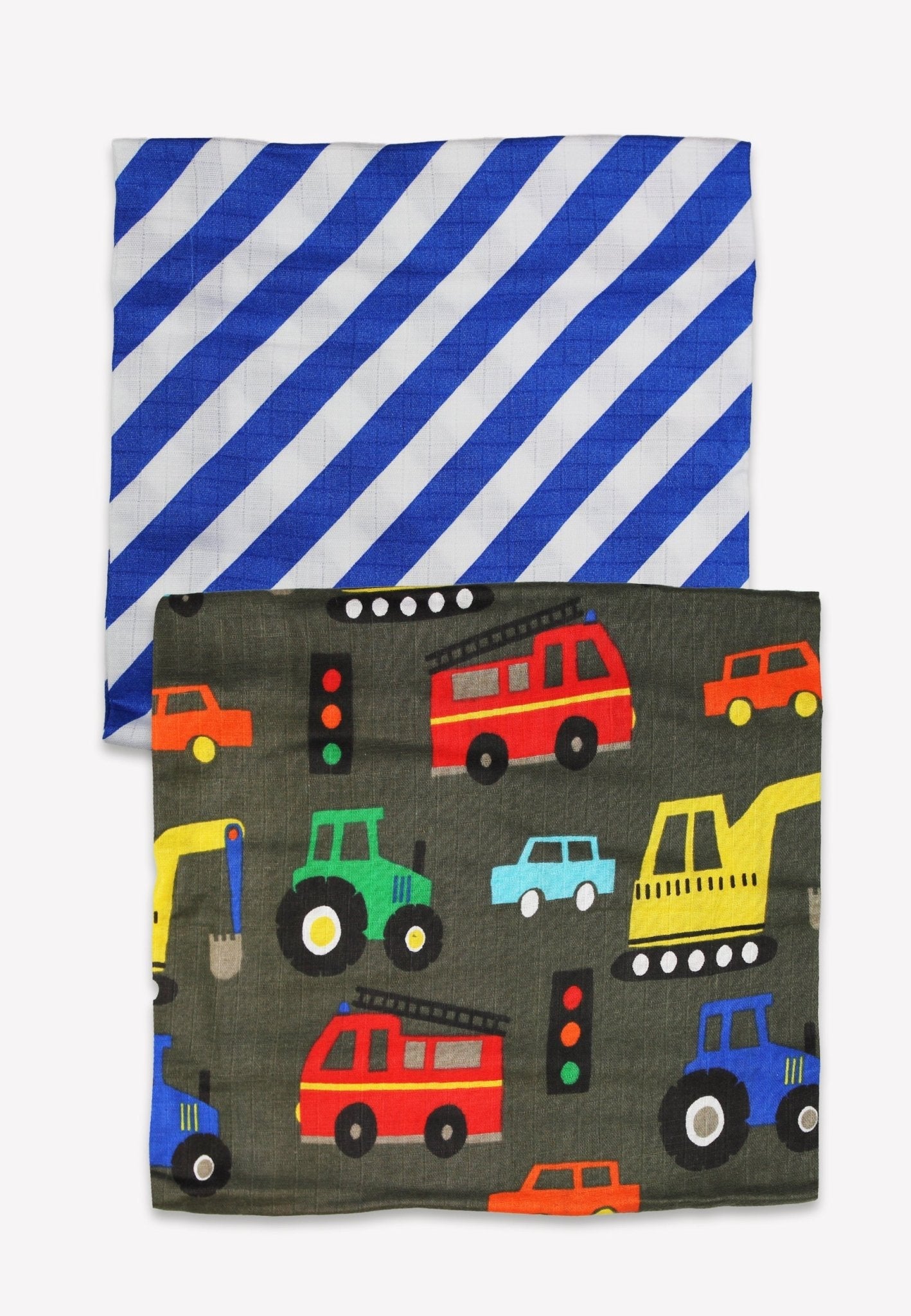 Organic Transport Print Muslin 2 Pack