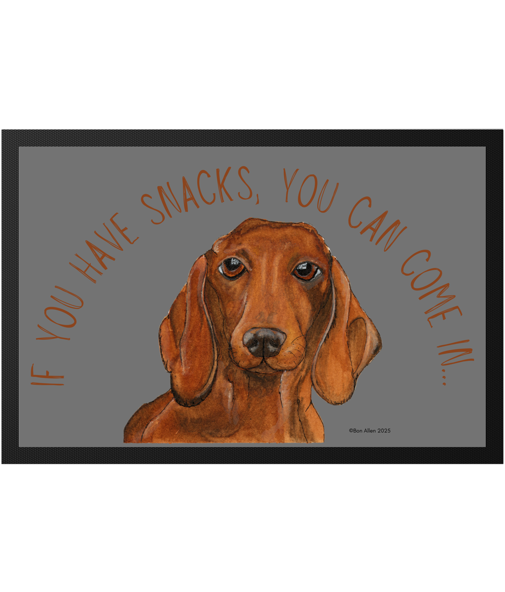 Snacks-Only VIP Access: The Dachshund Doormat!