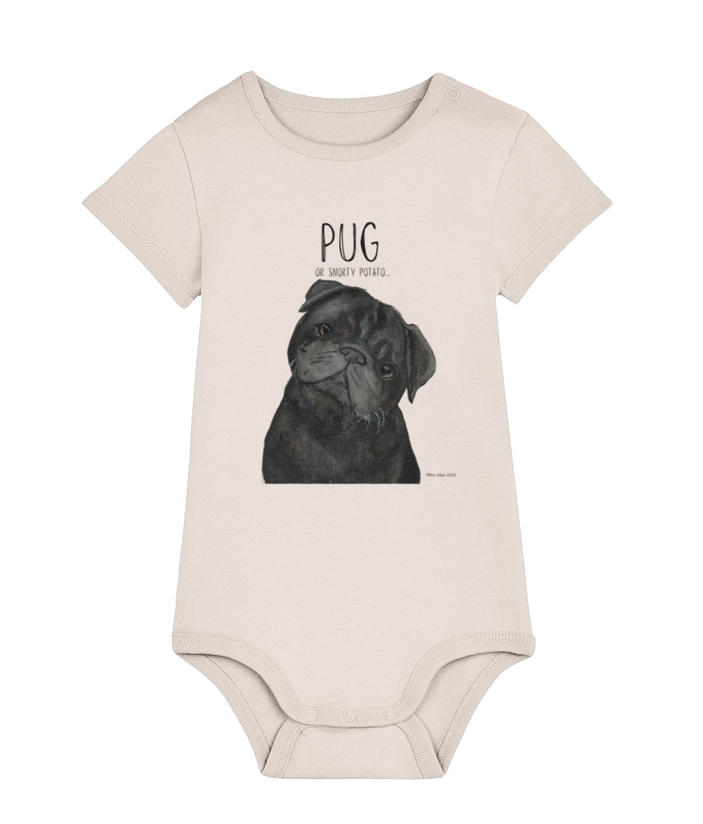 Snorty Potato Baby Bodysuit – For Your Little Pug Lover!