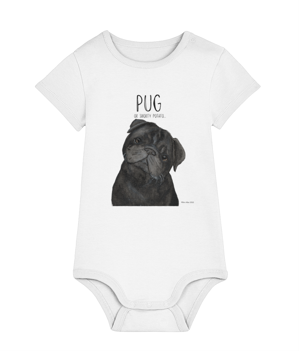 Snorty Potato Baby Bodysuit – For Your Little Pug Lover!