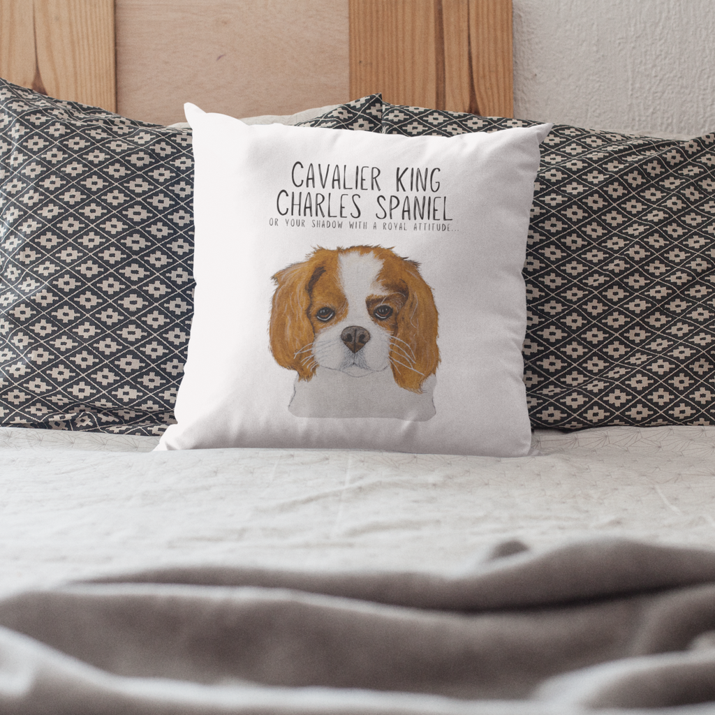 Cushion of the Crown: Cavalier King Charles Spaniel with Royal Shadow Attitude