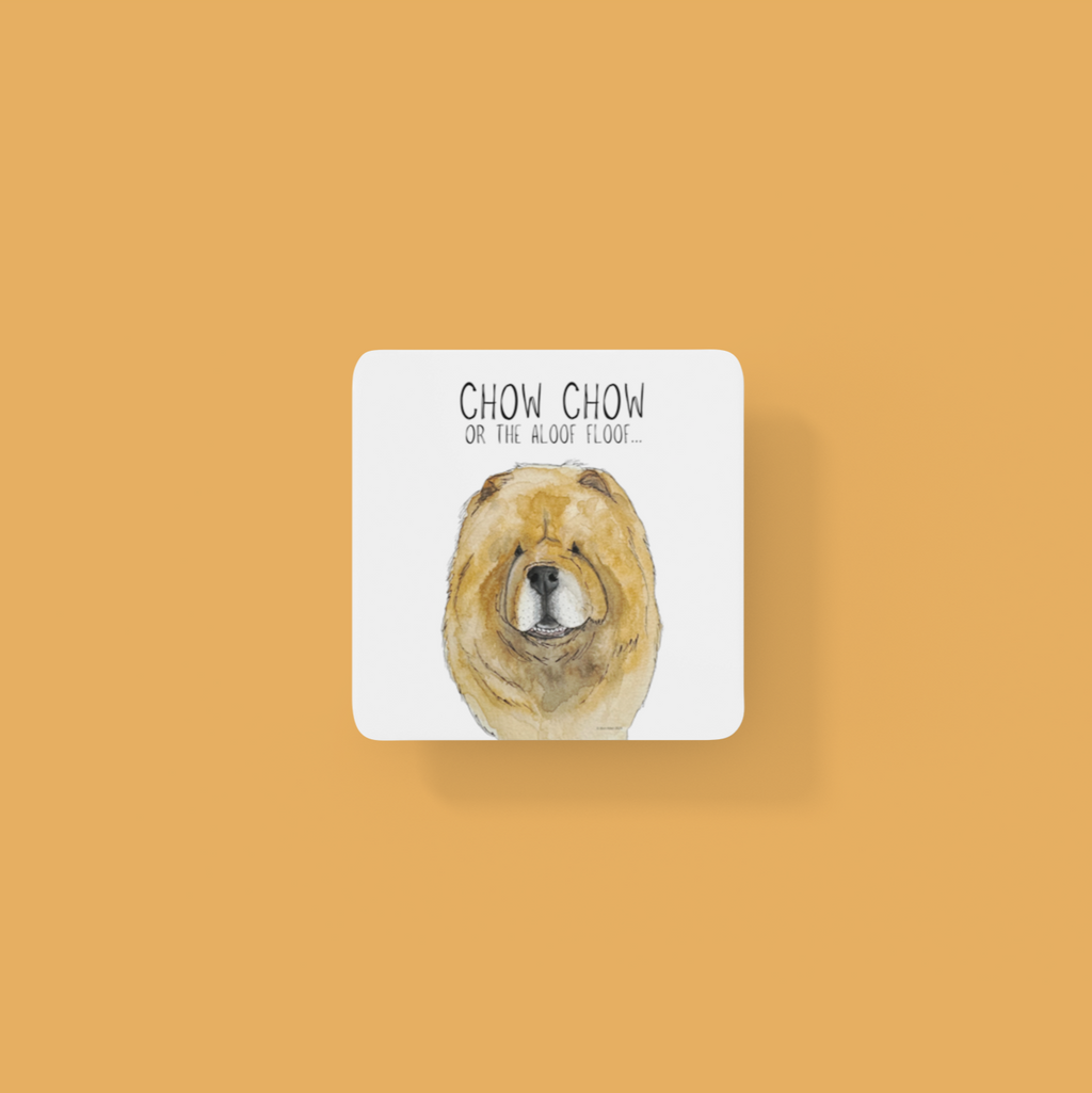 Red Chow Chow Coaster Set – Pack of 4 for Dog Lovers!