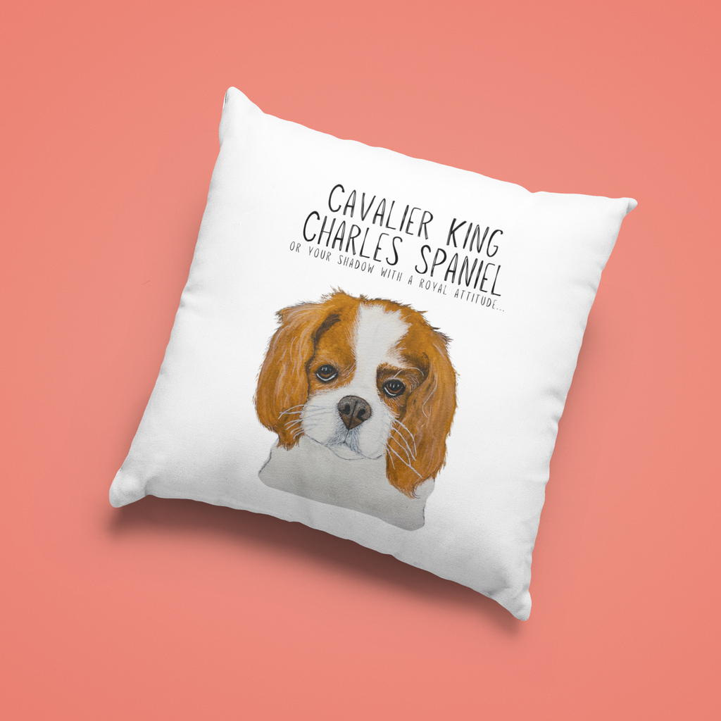 Cushion of the Crown: Cavalier King Charles Spaniel with Royal Shadow Attitude
