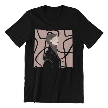 Unisex Organic Cotton T-shirt with Illustration - Strange