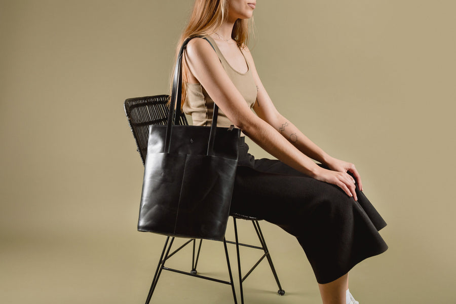 Effortless Leather Tote Bag – Classic, Functional & Weather-Ready by Craftory at brixbailey.com