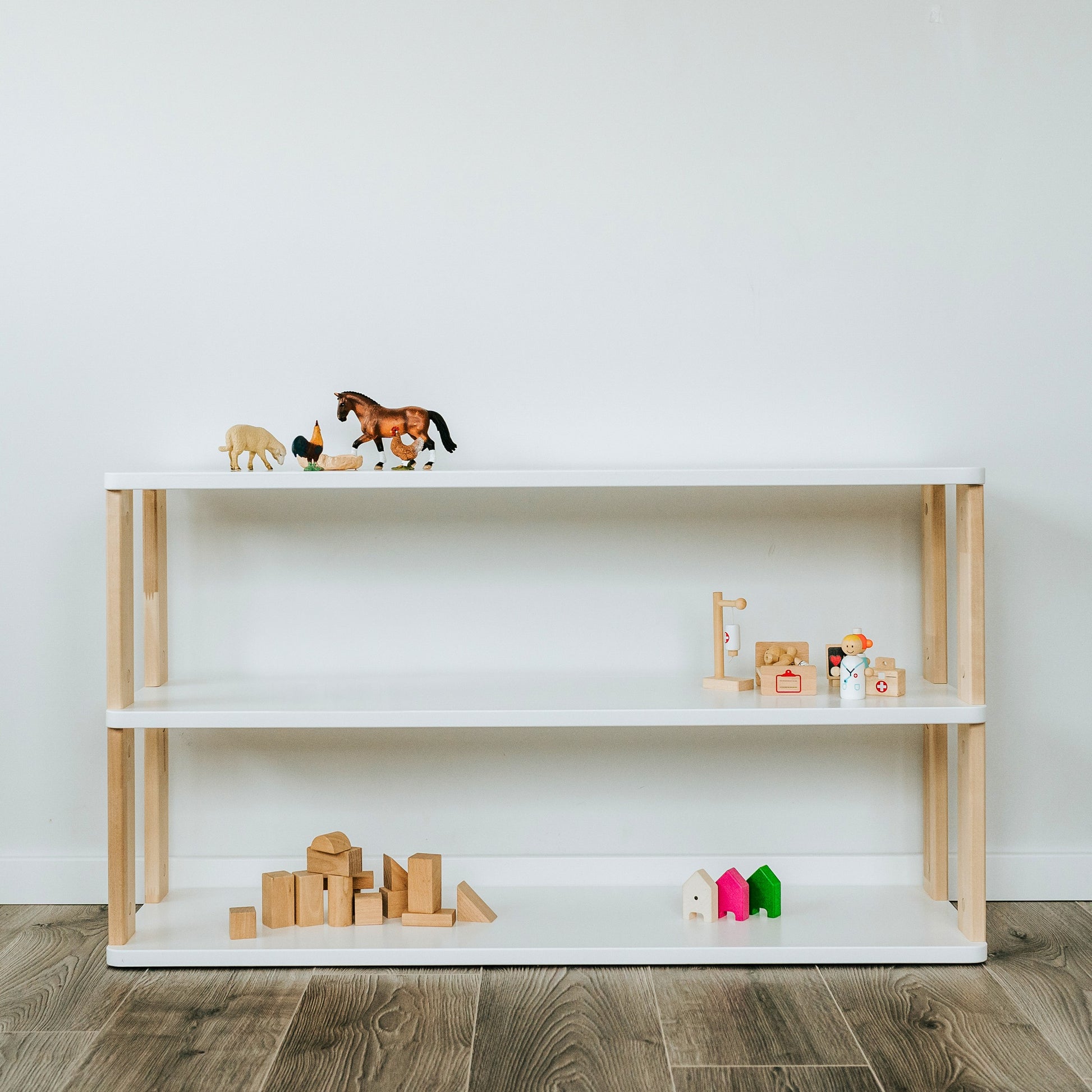 Modular Montessori Shelf Straight - 3 Shelves