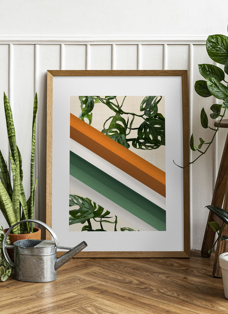 Monstera Ramp Retro Wall Art