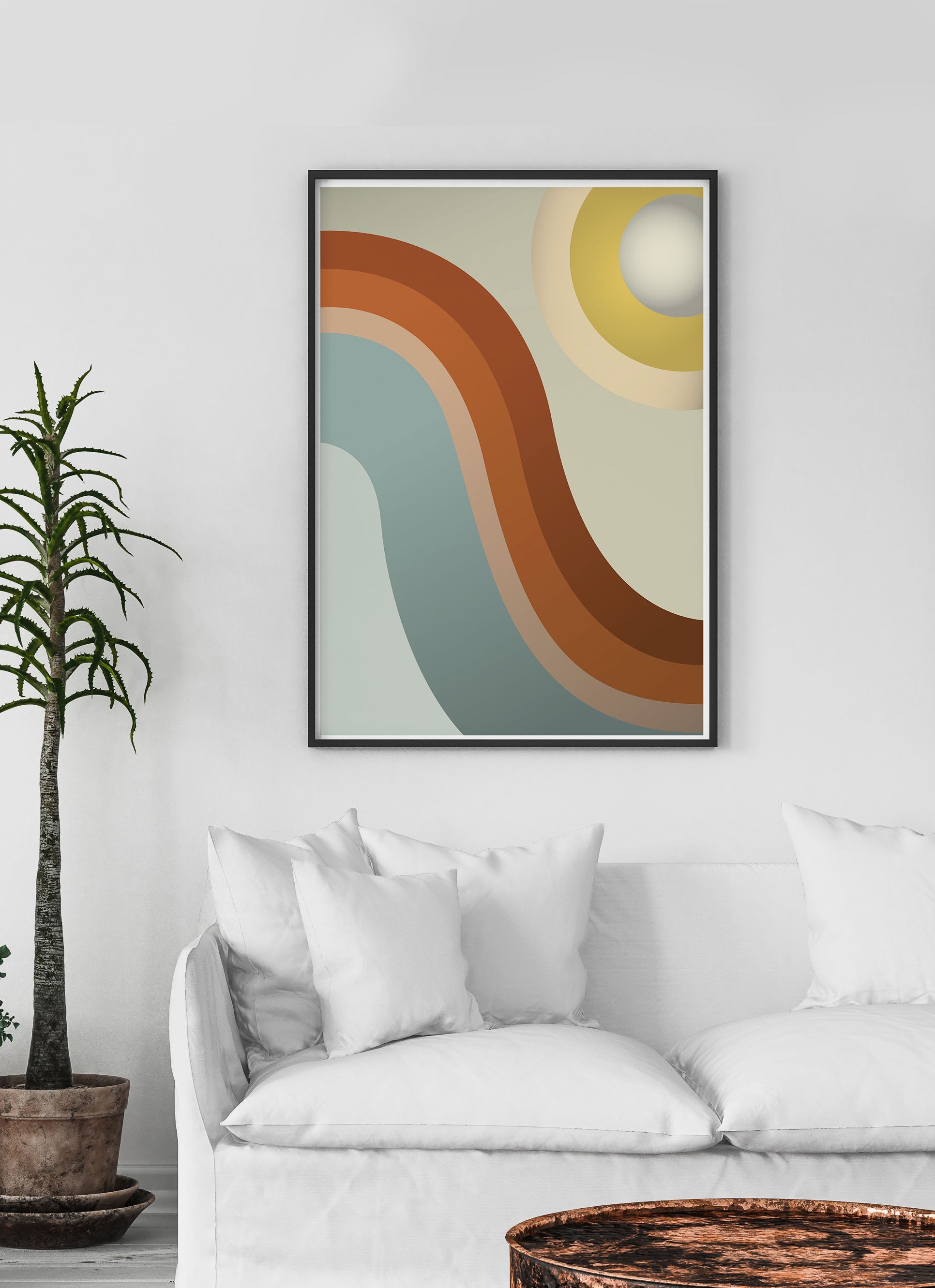 Moon Walk Retro Art Print