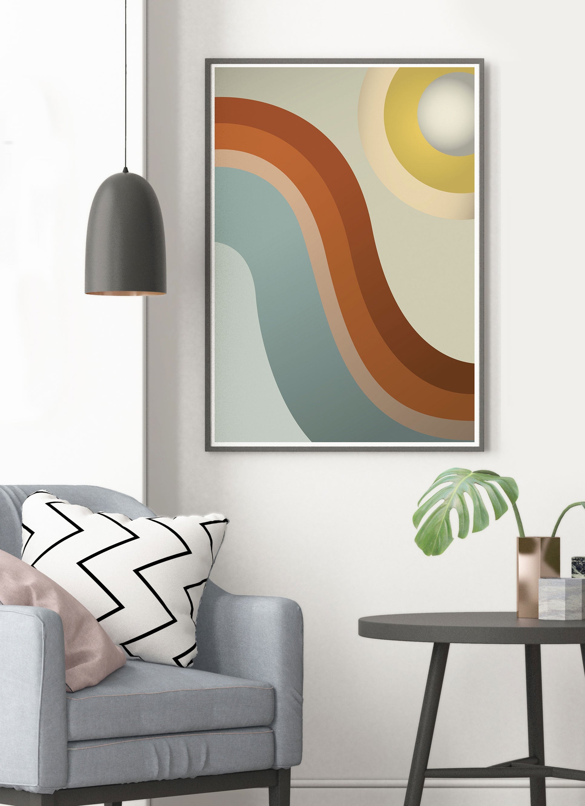 Moon Walk Retro Art Print