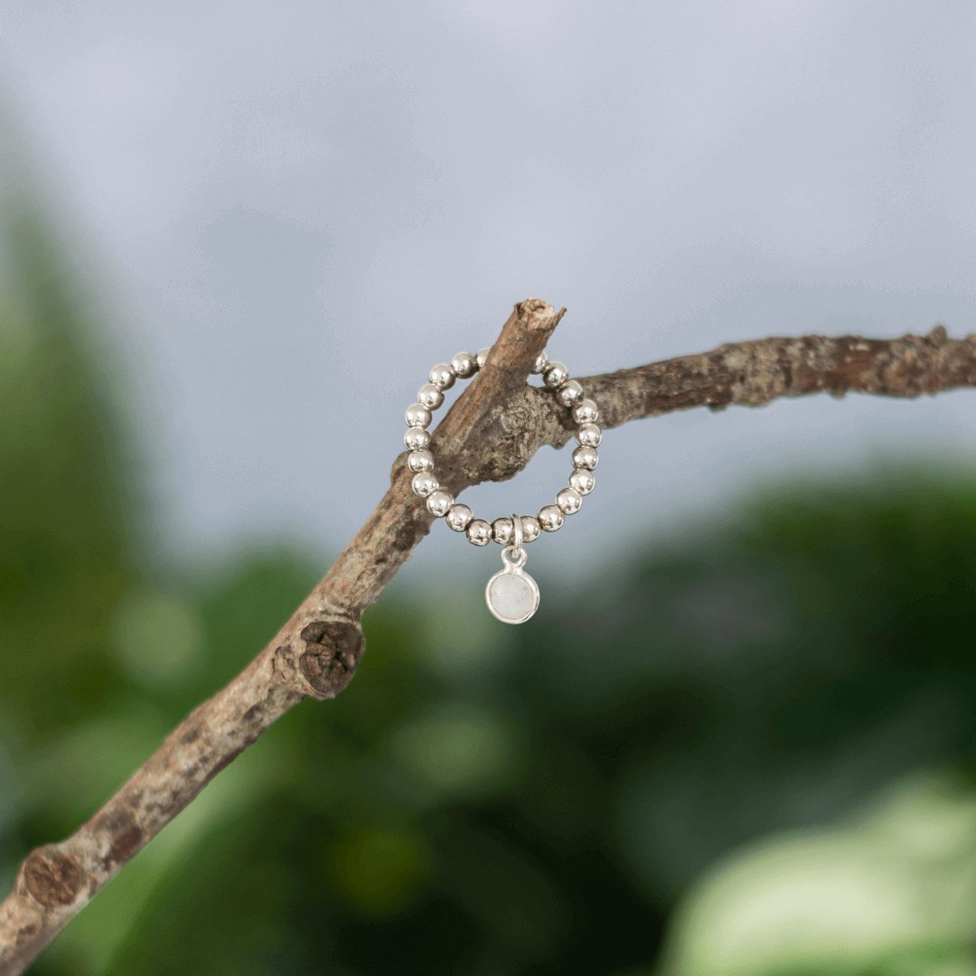 Moonstone Birthstone Ring in Sterling Silver or Gold-Filled