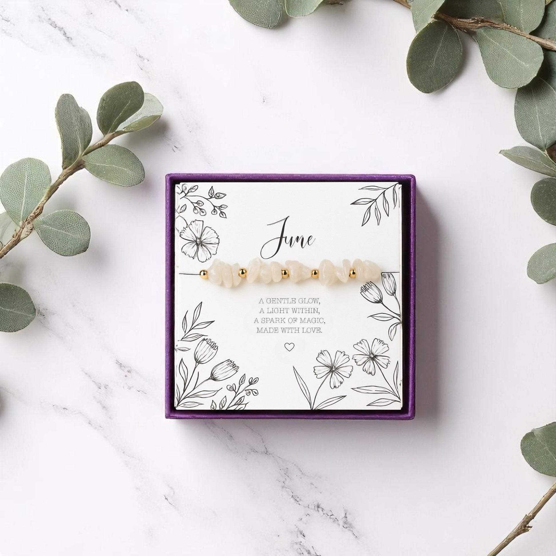 Moonstone Gemstone Bracelet