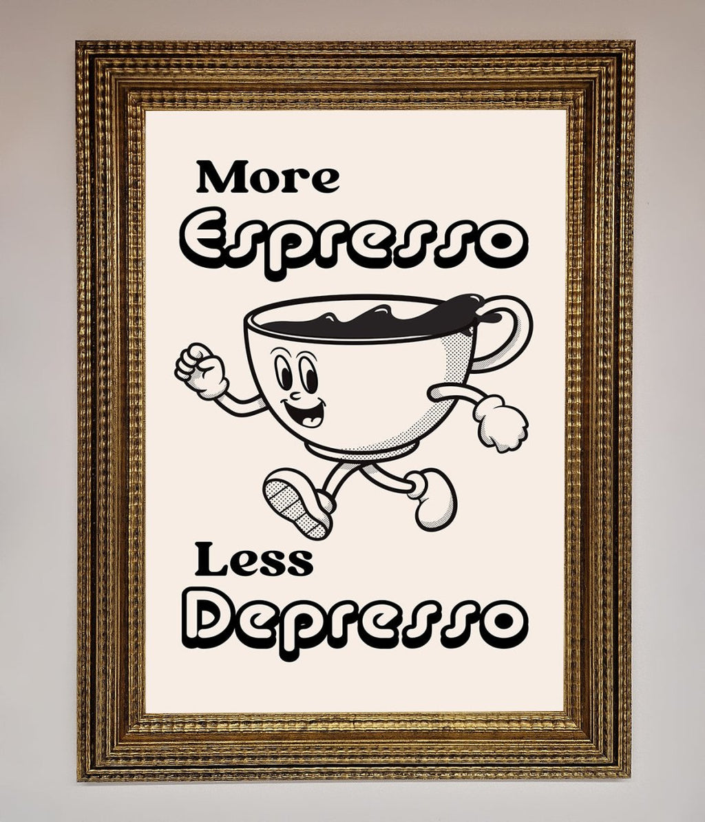 More Espresso Framed Print