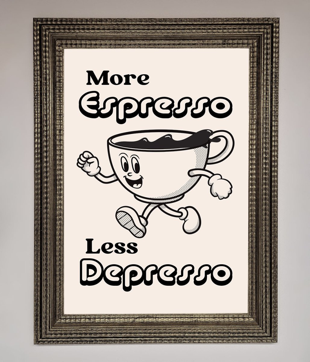 More Espresso Framed Print