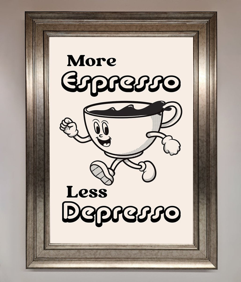 More Espresso Framed Print