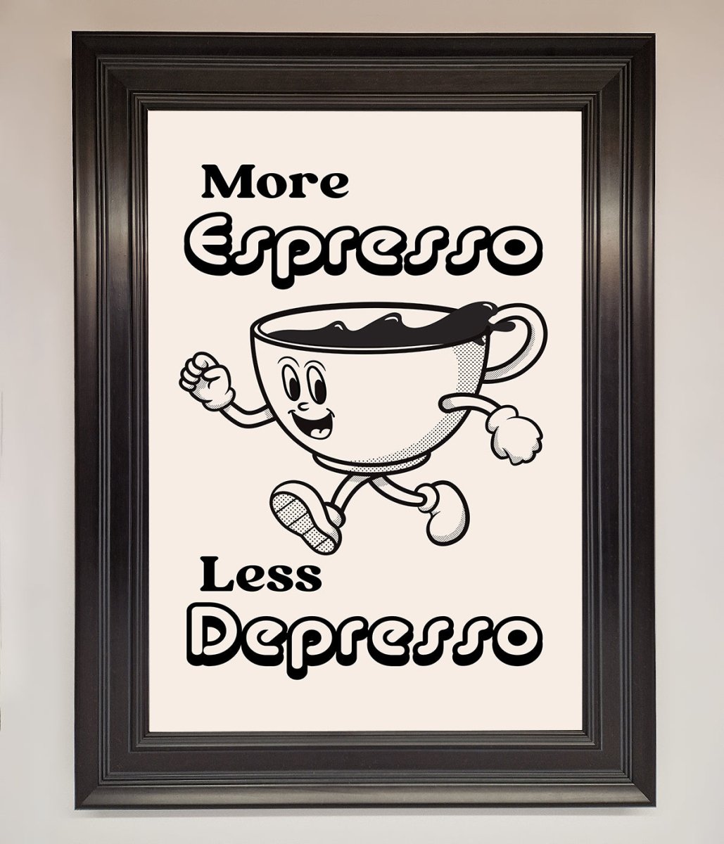 More Espresso Framed Print