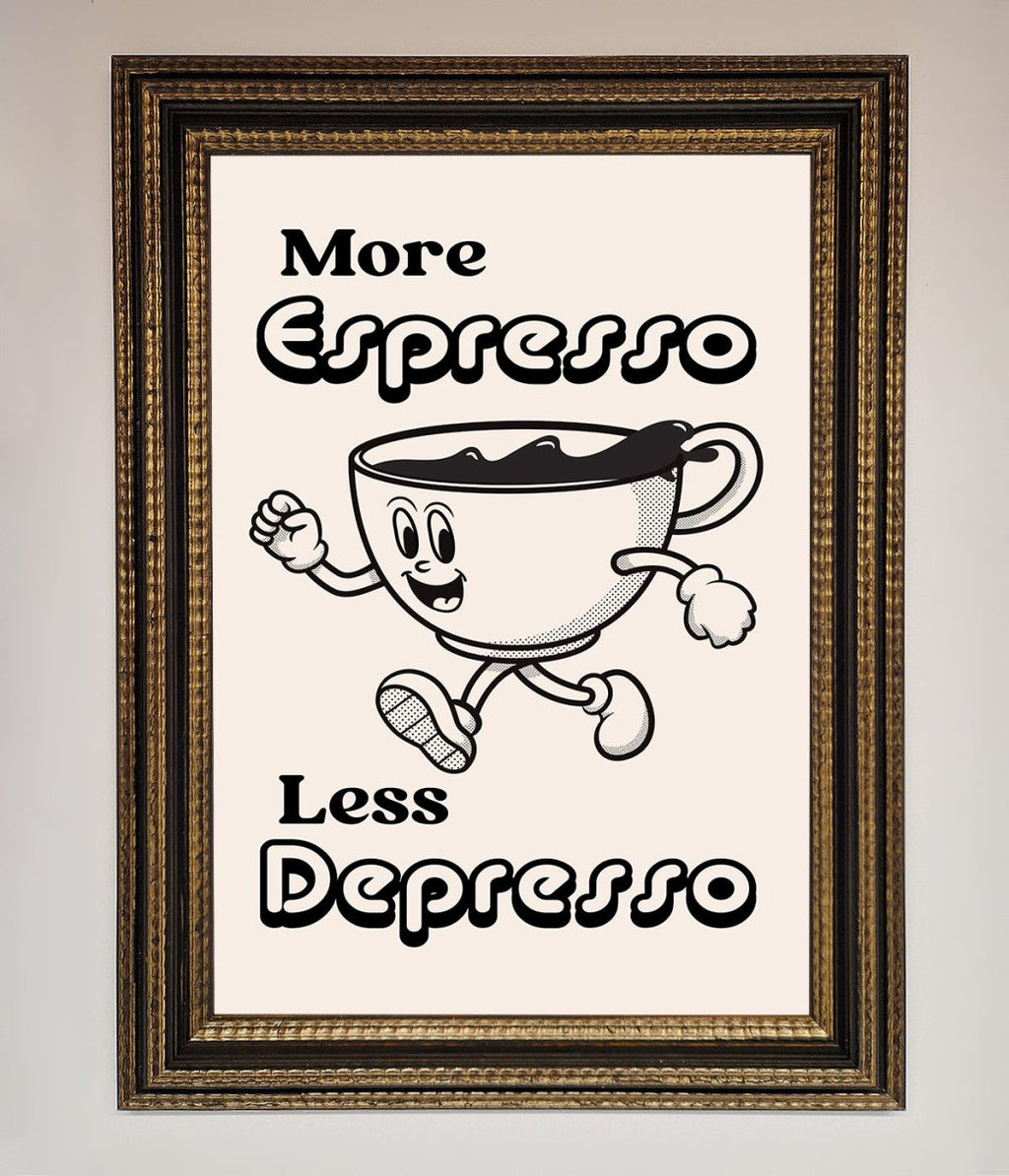 More Espresso Framed Print