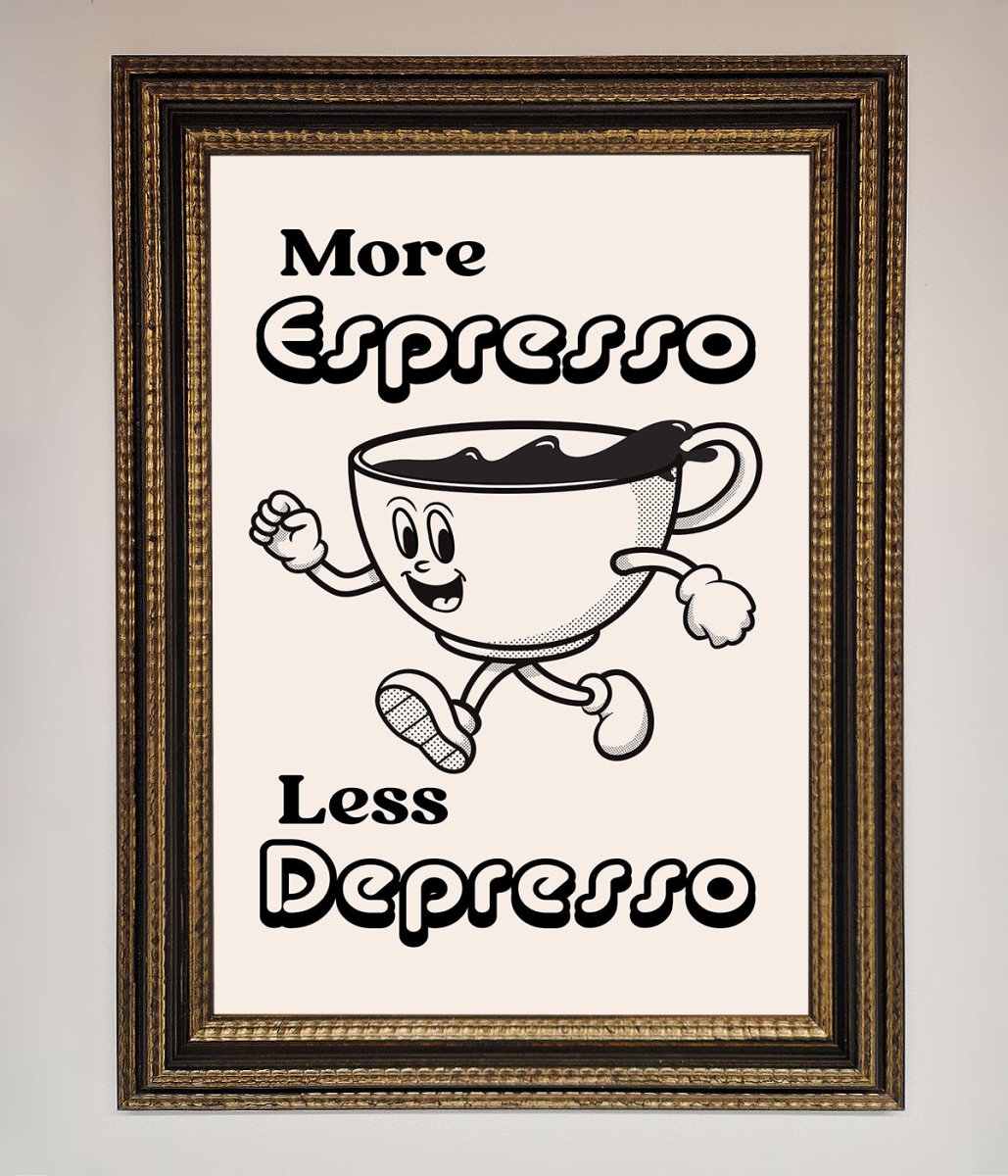 More Espresso Framed Print