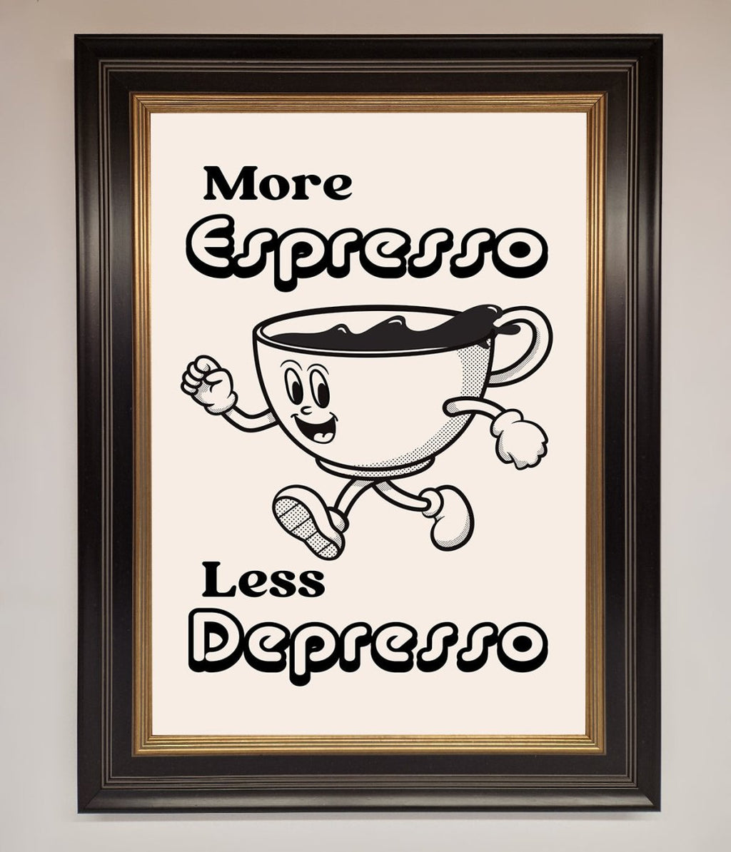 More Espresso Framed Print