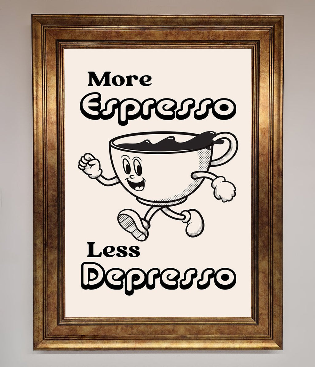 More Espresso Framed Print
