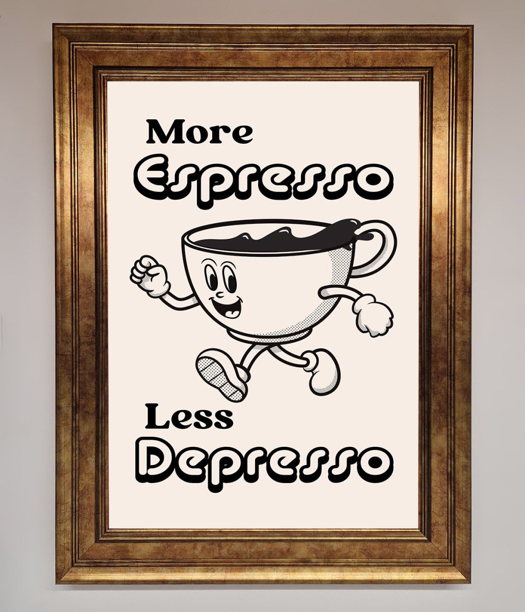 More Espresso Framed Print