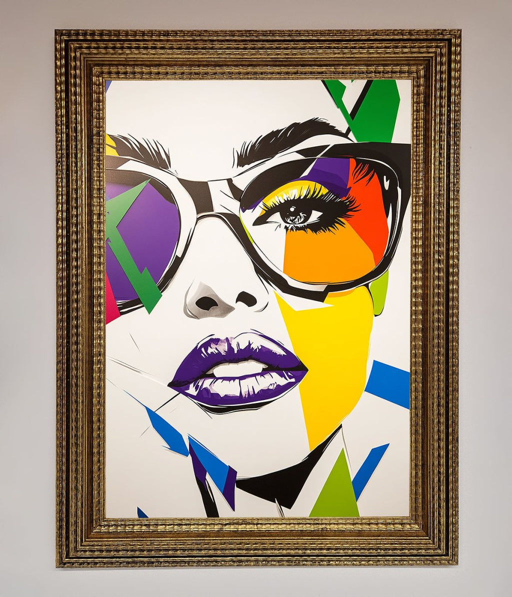 MultiColour Face Framed Wall Art