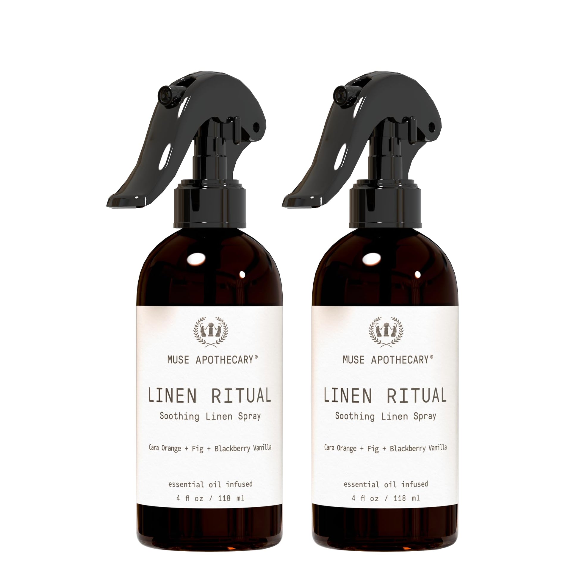 Linen Ritual Mist Aromatherapy Spray 4 oz 2 Pack Cara Orange Fig Blackberry Vanilla