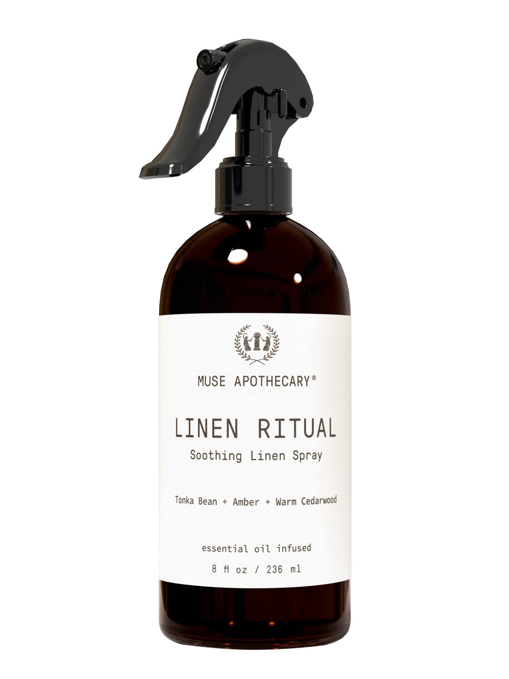 Linen Ritual Mist Tonka Bean Amber and Cedarwood 8 oz