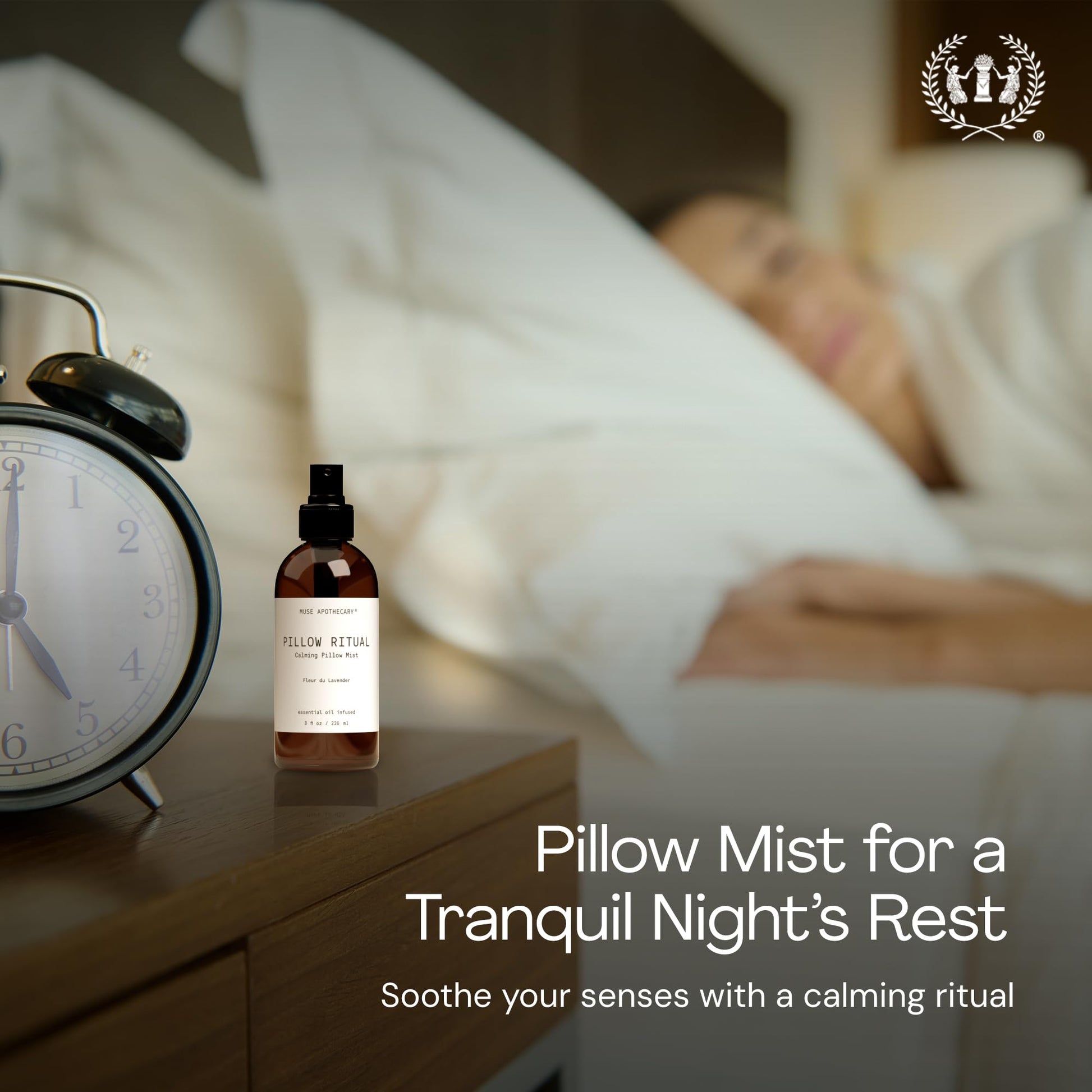 Pillow Ritual Aromatic Mist with Tonka Bean, Amber and Cedarwood 4 oz