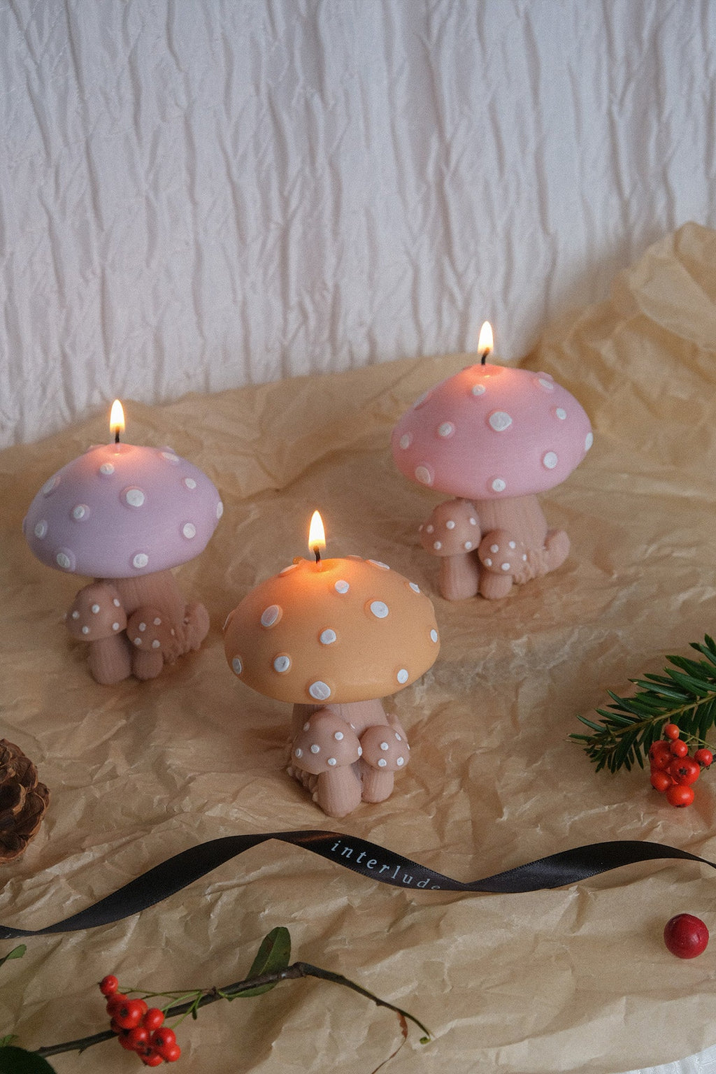 Mushroom Family Candle