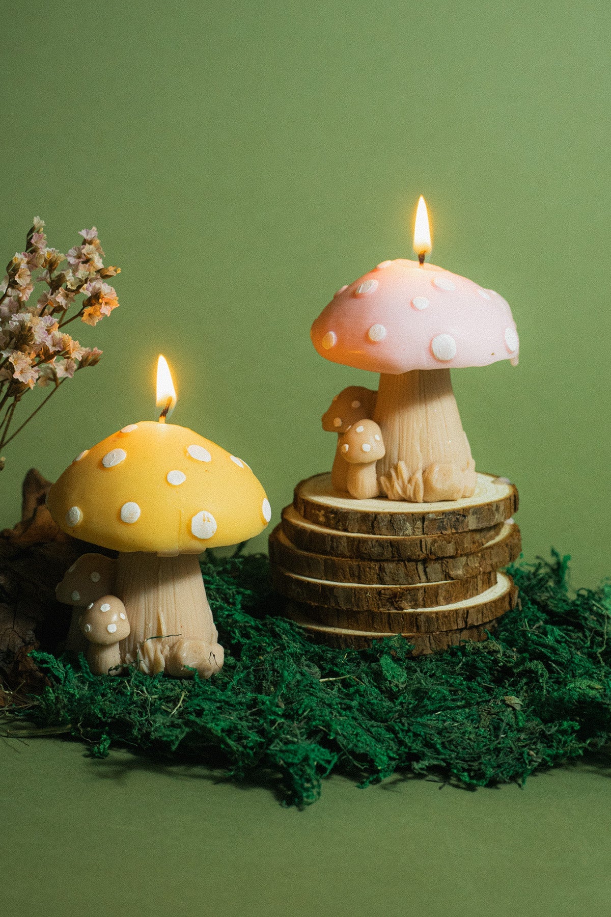 Mushroom Family Candle