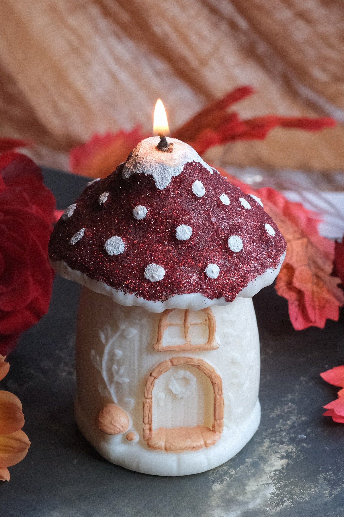 Mushroom House Candle