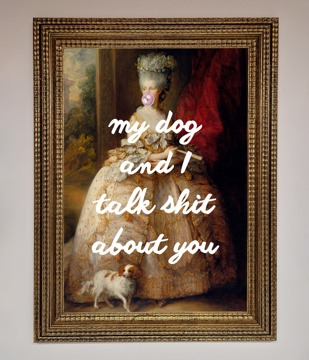 My Dog And I Framed Poster