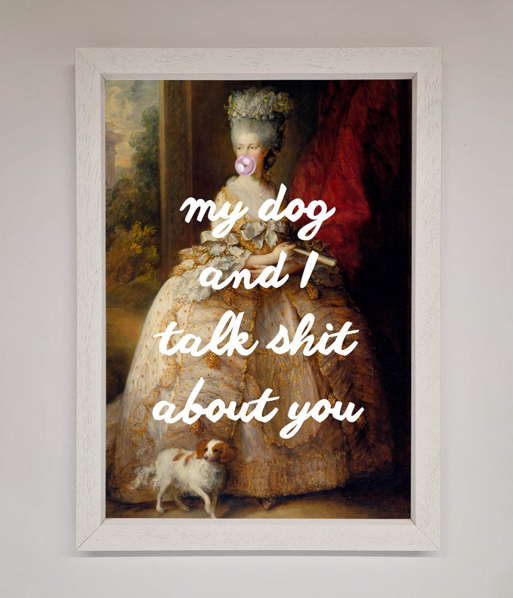 My Dog And I Framed Poster