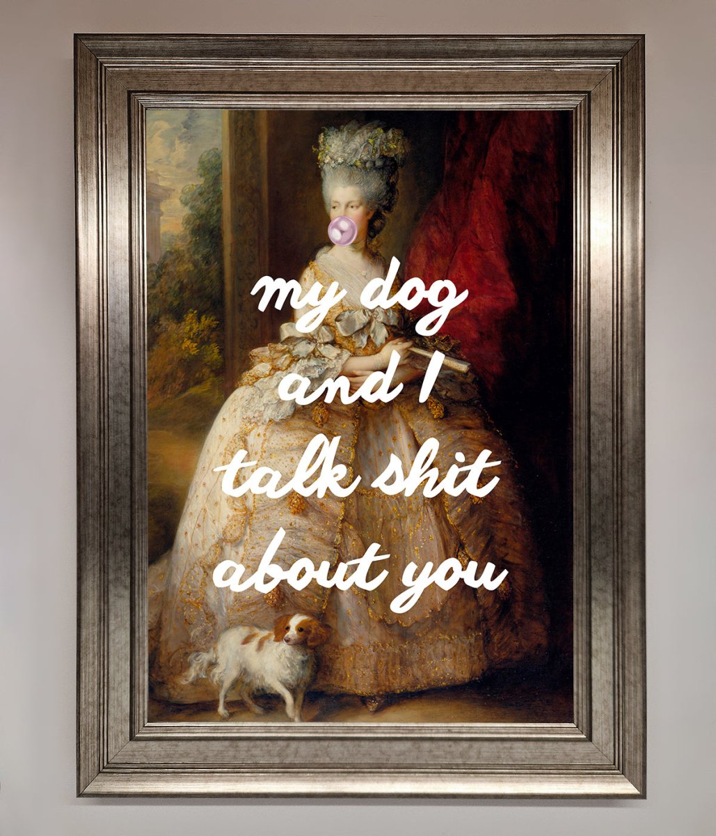 My Dog And I Framed Poster