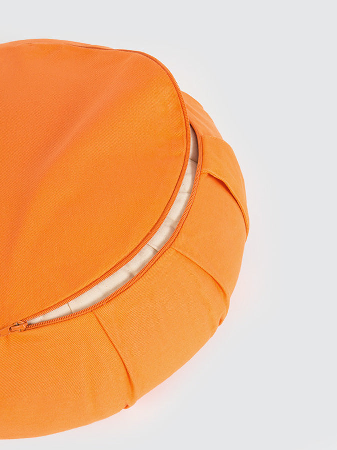 Yoga Studio GOTS Organic Cotton Crescent Lotus Zafu Buckwheat Cushion