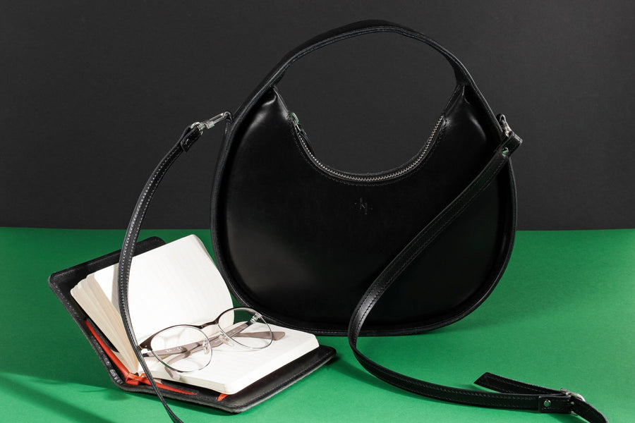 Elegant Mini Moon Sling Bag – Versatile & Stylish Leather by Craftory at brixbailey.com