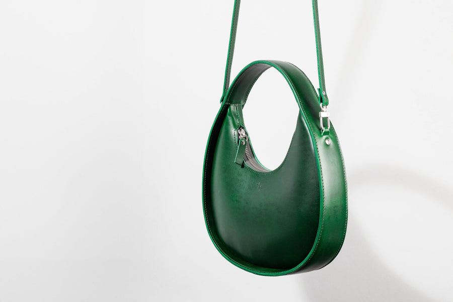 Elegant Mini Moon Sling Bag – Versatile & Stylish Leather by Craftory at brixbailey.com